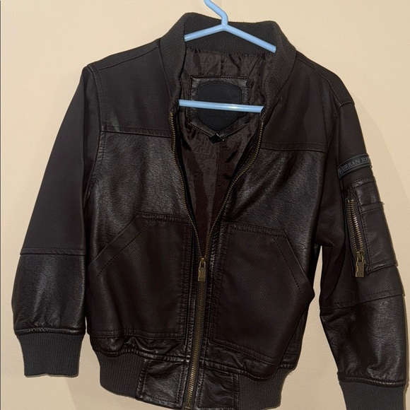 Urban Republic Kids Black Leather-Style Jacket - Picture 4 of 6